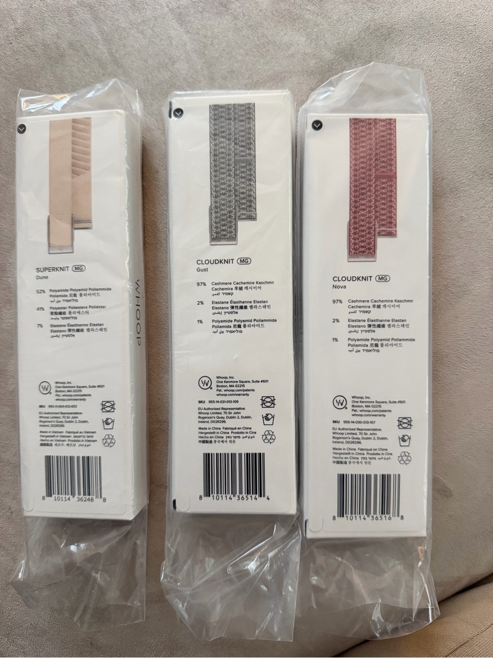CloudKnit Strap - Rose, Gray, Beige (never opened)